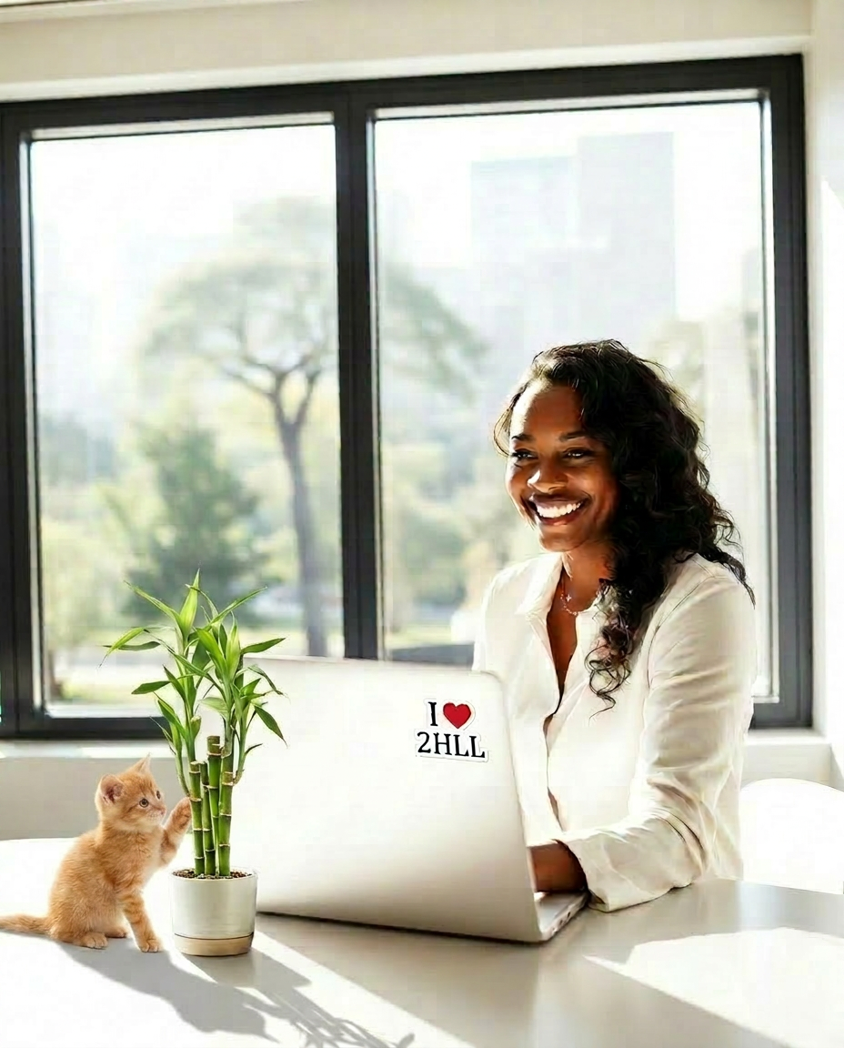 Lifestyle lawyer working from a sunlit desk